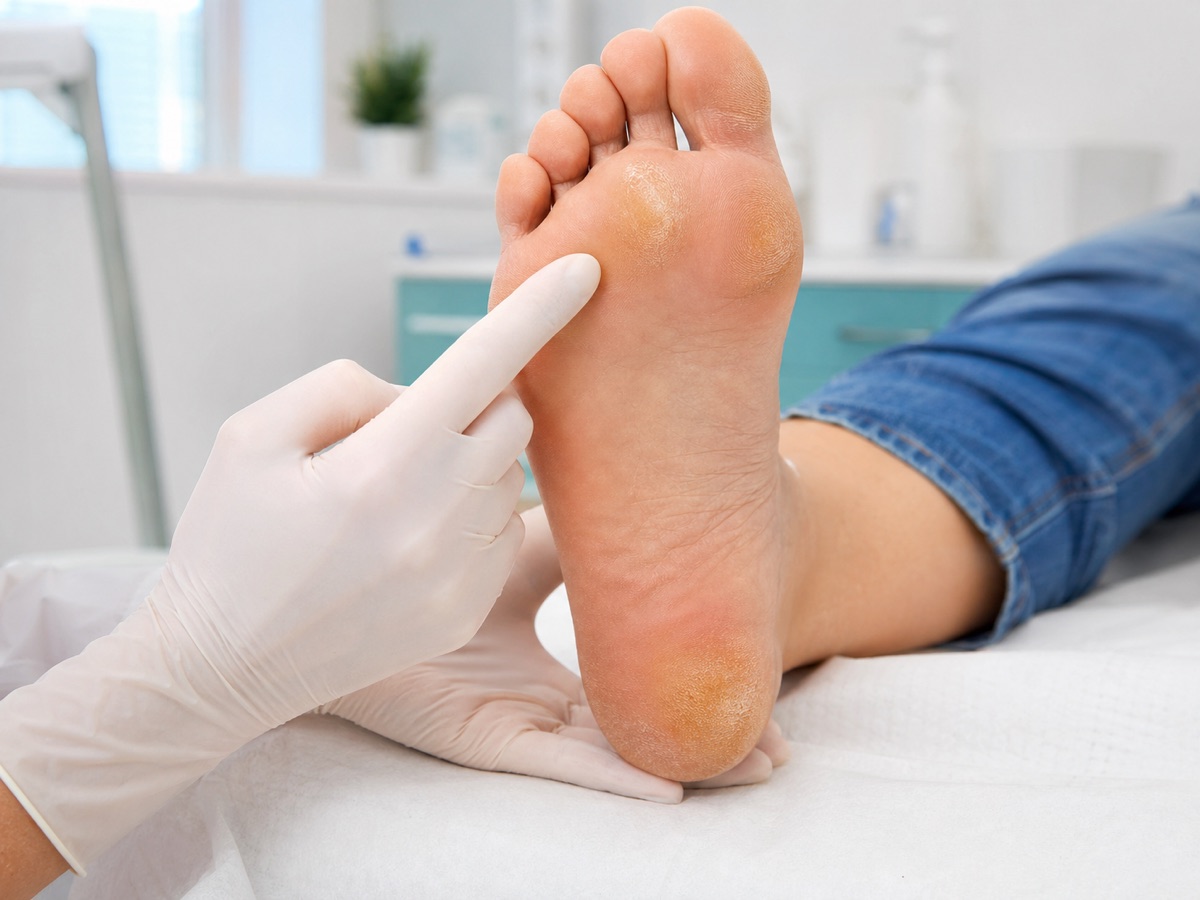 Durezas y callosidades en la planta del pie
